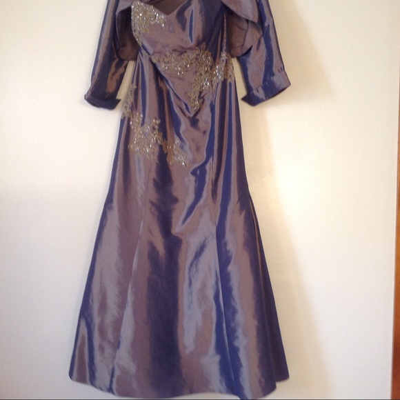 Formal beaded strapless gown with cropped jacket - Picture 8 of 8